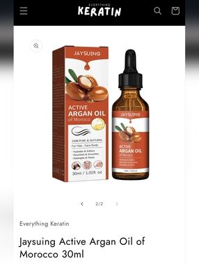 Jaysuing Active Argan Oil (30ml) - Nourishing Brown Argan Oil for Hair & Skin